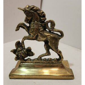Vintage Neiman Marcus Brass Unicorn Bookend/Figurine